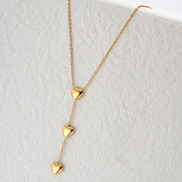 Casual Heart Shape 304 Stainless Steel Polishing Plating Stainless Steel Necklaces