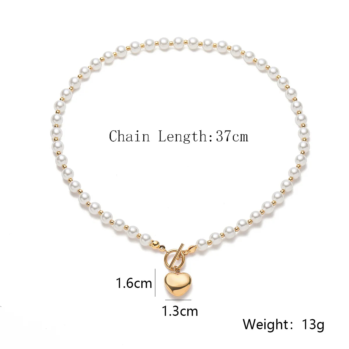 304 Stainless Steel Simple Style Commute Plating Heart Shape Pendant Necklace
