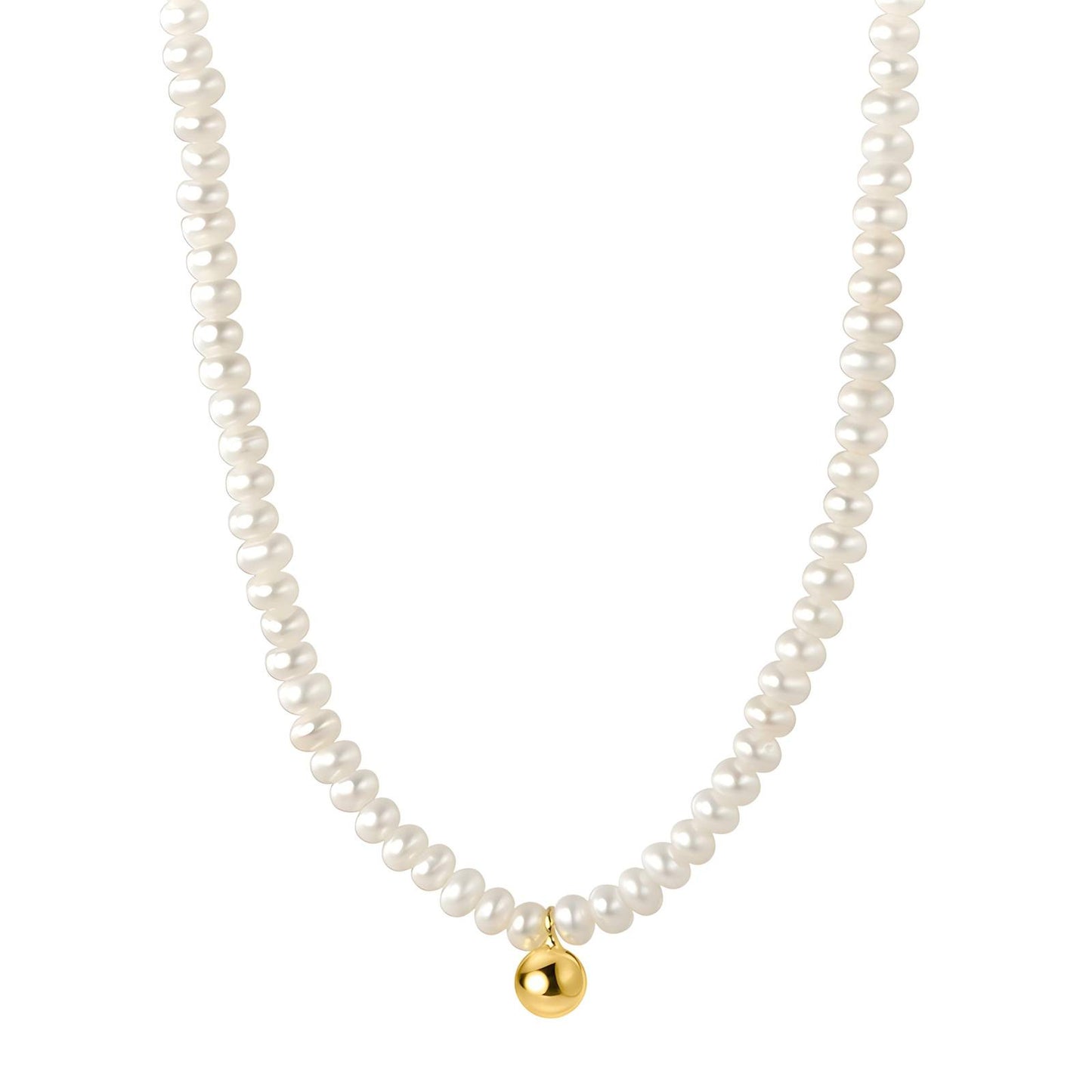 Necklace, 18K Gold Plated Steel
