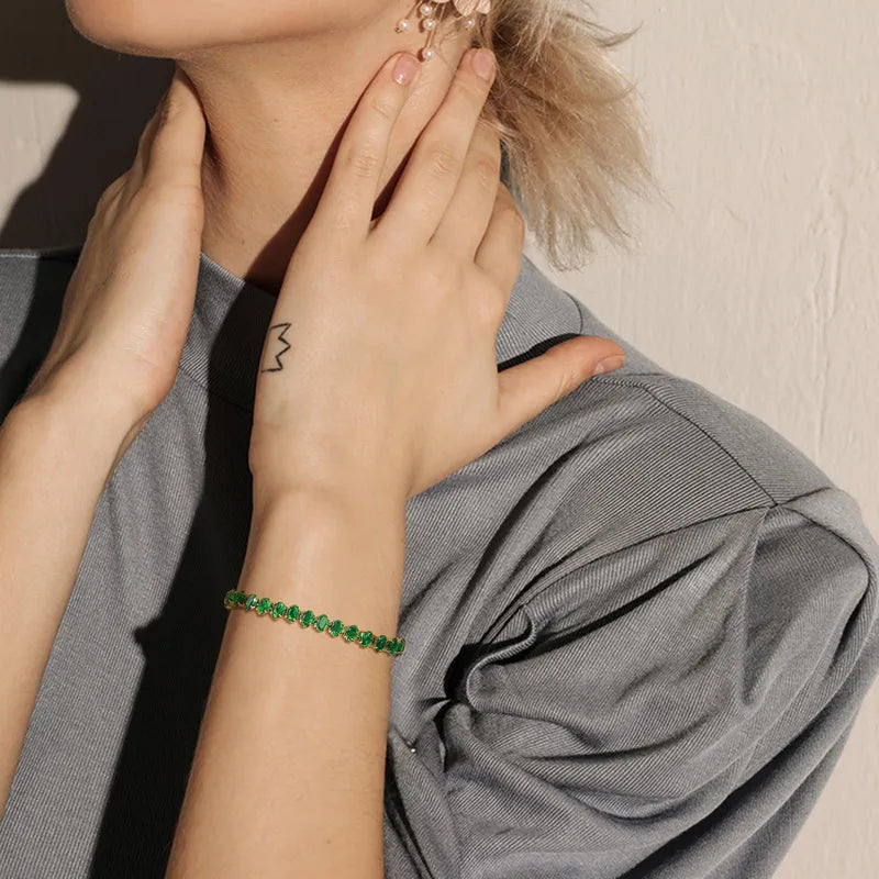 Gold Plated 18K Gold Square 201 Stainless Steel IG Style Waterproof Non Tarnish Bracelets