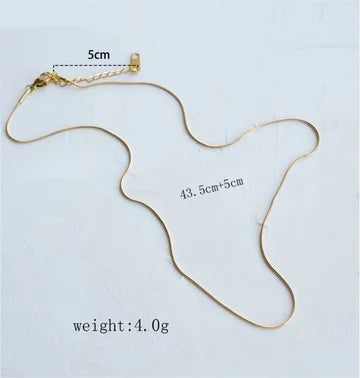 Minimalist Solid Color Stainless Steel Necklace