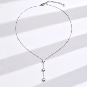 Casual Heart Shape 304 Stainless Steel Polishing Plating Stainless Steel Necklaces