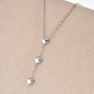 Casual Heart Shape 304 Stainless Steel Polishing Plating Stainless Steel Necklaces