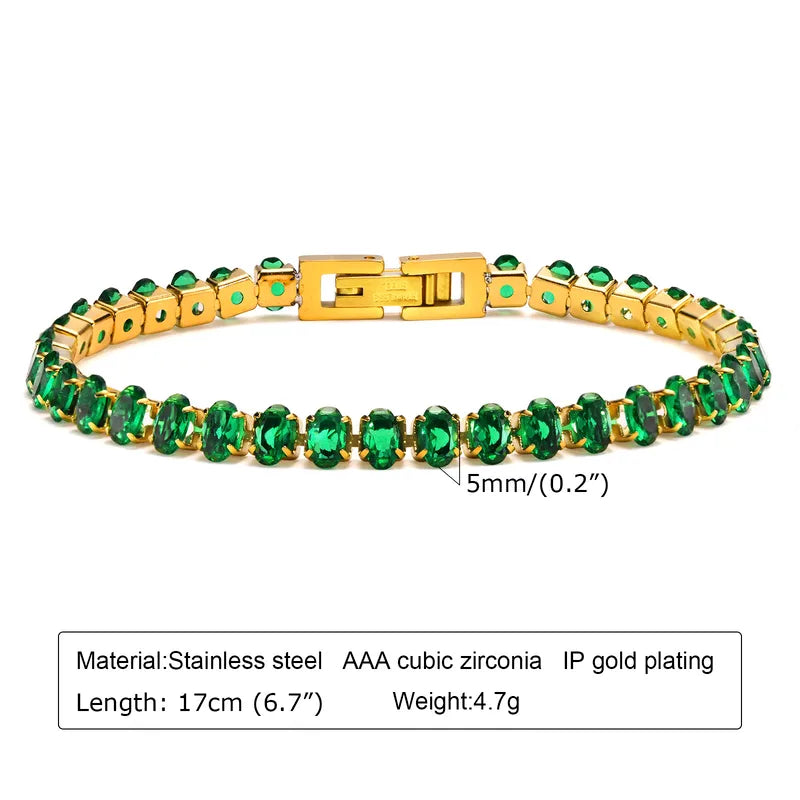 Gold Plated 18K Gold Square 201 Stainless Steel IG Style Waterproof Non Tarnish Bracelets