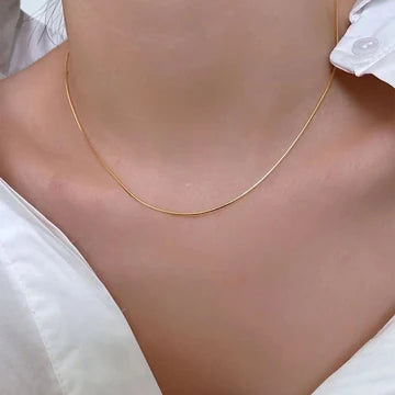 Minimalist Solid Color Stainless Steel Necklace