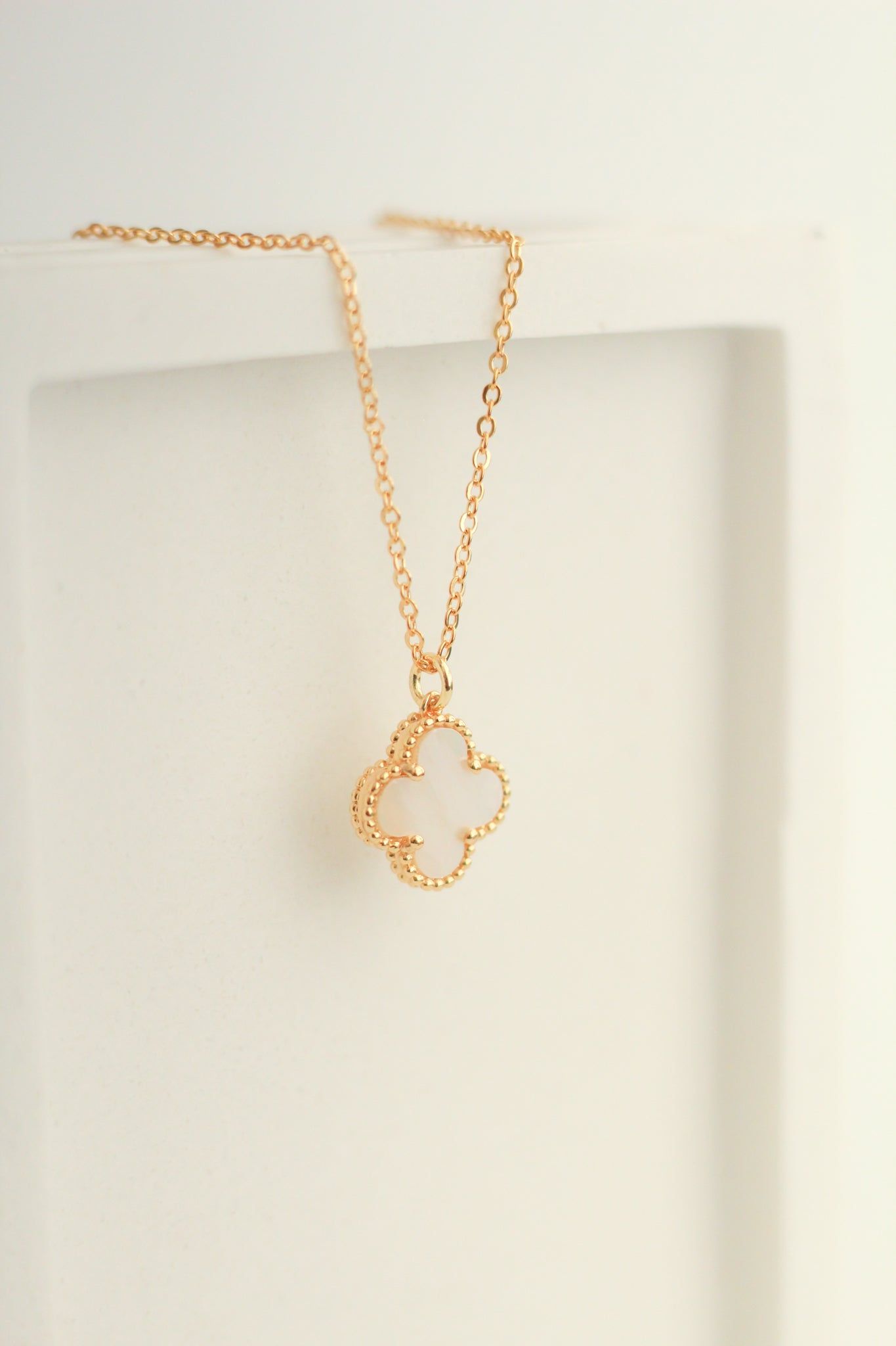 "Clover" Necklace, 18K Gold Plated Steel